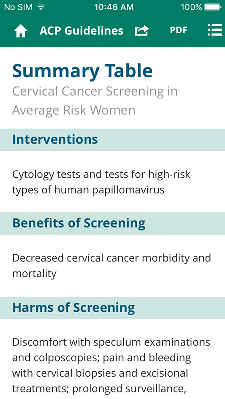 Acp Clinical Guidelines App The Evidence Based Clinical