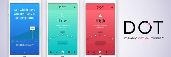 Dot App, period and fertility tracker that can be used to both plan and prevent pregnancy