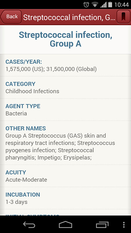 What are some resources that have lists of diseases in alphabetical order?