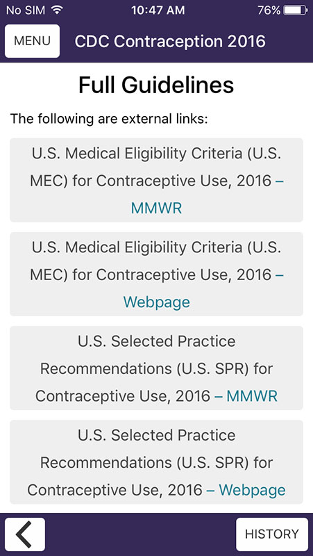 Cdc Contraception App Recommendations For The Contraceptive Use Based