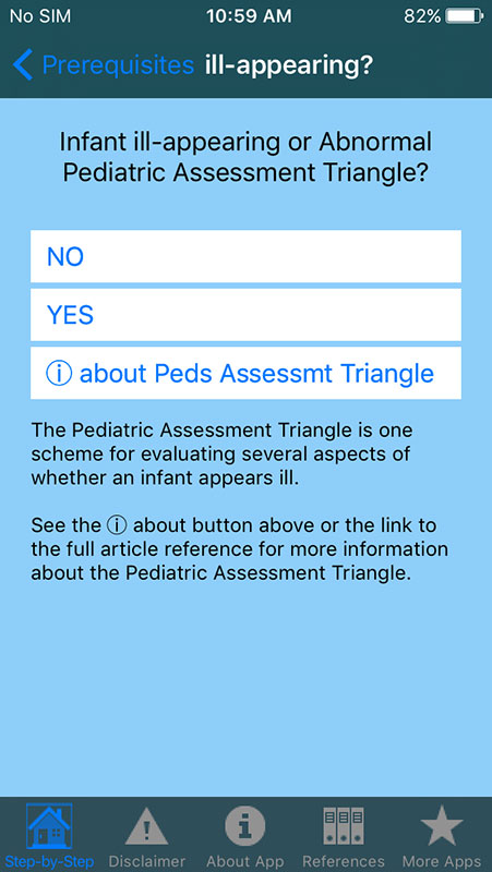 Step-by-Step Febrile Infant App, risk assessment of invasive bacterial ...