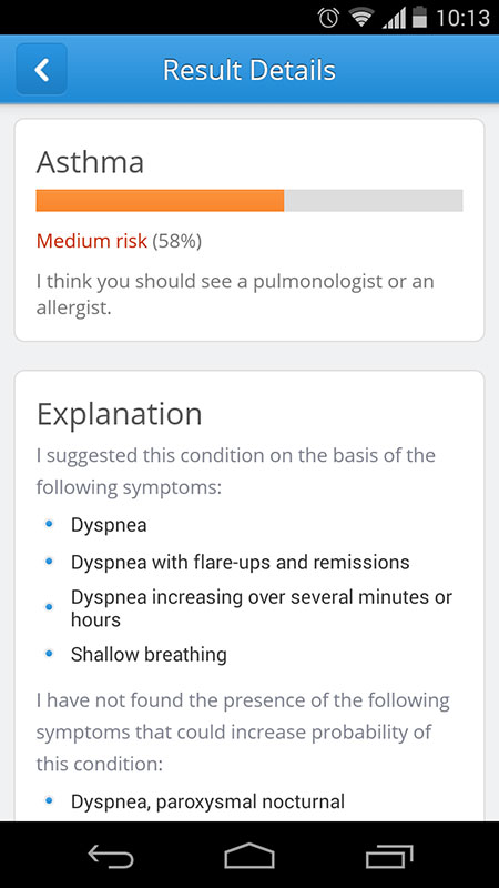 Symptomate App, a mobile symptom checker | Health Apps for General ...