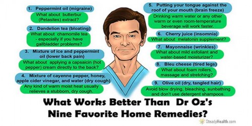 Do Dr. Oz's Nine Favorite Home Remedies Really Work?