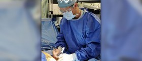 Abdominal hernia repair with surgery