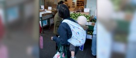 Carrying baby low