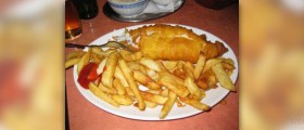 Healthy fish and chips