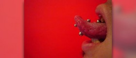Infected tongue piercing