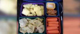 Packed healthy lunches for work