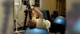 Tricep exercises with free weights