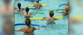 Water aerobic exercises and moves