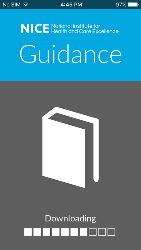 NICE Guidance App, an evidence-based clinical guidelines in your pocket