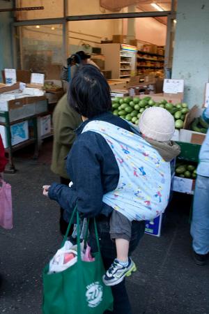 Carrying baby low
