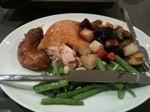 Healthy roast chicken