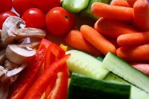 Organic fruit vegetable diet with fruit juice detox