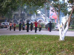 Step aerobics choreography